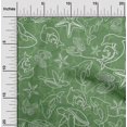 thumbnail image 2 of oneOone Cotton Silk Green Fabric Sea Sewing Craft Projects Fabric Prints By Yard 42 Inch Wide, 2 of 4