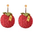 thumbnail image 1 of EcoNesxp Red Spa Bathroom Microfiber Hand Towel Chenille Hanging Hand Towel, 1 of 5
