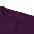 thumbnail image 5 of Fall Saving! HVOBTTY Girls Long Sleeve Open Front Cardigan, Girls Crewneck Cardigan Solid Long Sleeve Button Sweater Uniform Sweaters for Little Girls Purple, 4 Years, 5 of 5