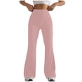 thumbnail image 1 of Timegard Workout Legging for Women High Waist Slim Fitting Bell Bottom Basic Yoga Trousers Solid Color, 1 of 4