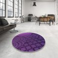 thumbnail image 4 of Ahgly Tapis Rond Lavable en Machine Intérieur Transitionnel Orchidée Foncée Violet, 5 Pieds Rond, 4 of 7