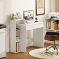 thumbnail image 2 of HOMCOM Desk with Storage, Computer Desk with 3 Open Shelves, White, 2 of 10
