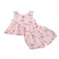 thumbnail image 1 of Baby Girl Ruffles Floral Printed Sleeveless Tops and Short Pants 1-2 Years, 1 of 8