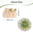 thumbnail image 4 of CHOK Artificial Flower Kissing Balls for Wedding Table Centerpieces 10Pcs 14.2 Large White Fake Roses Hydrangea Flower Arrangement, 4 of 7