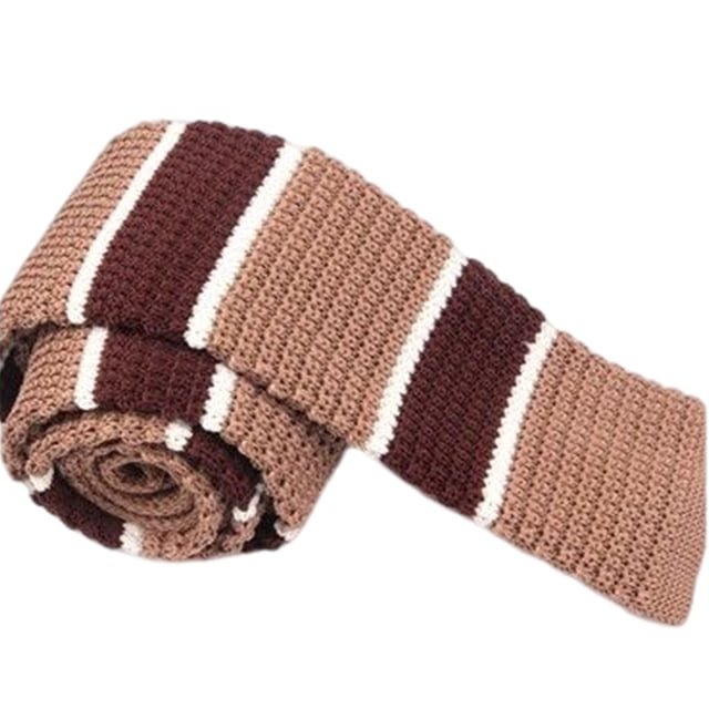 Wweixi Cravate Mince pour Homme Mince Mince Unie Formelle Tricotée