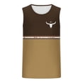 thumbnail image 5 of Sentmoon Débardeur Musculaire pour Homme Été Sans Manches Col Rond Camisoles Couleur Dégradée Coupe Décontractée Surdimensionné Course Gilet de Costume pour Homme Hawaii pour Journées d'Été à la Plage Kaki TG, 5 of 5