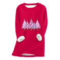 thumbnail image 2 of Meihcang Chandails en Molleton pour Femmes Grande Taille Graphique Arbre de Noël Col Rond Chandail d'Hiver Chaud Doublé Sherpa, 2 of 4