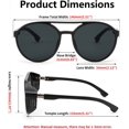 thumbnail image 4 of FEISEDY Lunettes de Soleil Steampunk Classiques pour Hommes Femmes Rétro Rondes Gothiques Lunettes Protection UV400 B2957, 4 of 5