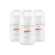 Pigeon - Glass Bottle 5oz (3-Pack) with SS Nipple 0M+