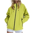 thumbnail image 2 of SHTXOZHI Imperméables Légers pour Femmes Coupe-Vent Manteaux de Randonnée en Plein Air Vestes à Capuche à Fermeture Éclair, 2 of 9
