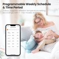 thumbnail image 3 of Smart Radiator Thermostat Valve For Zigbee For Tuya App Control, Programmable Weekly Heating Schedule, Multiple Modes, Lock Safety, For Home Heating Systems(White), 3 of 10