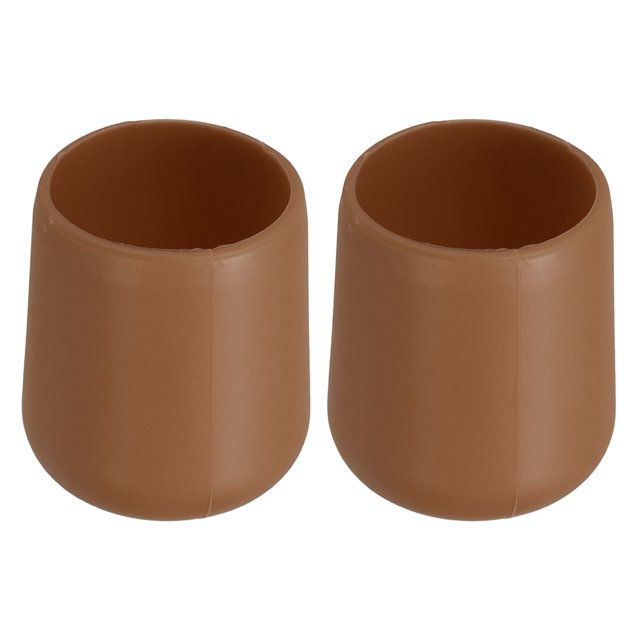 Unique Bargains 2 Pcs Silicone Fishing Rod Butt Cushion Protector Cap, Small, Brown