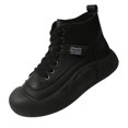 thumbnail image 4 of Espadrilles Montantes Semelle Épaisse Lacets Bottines pour Randonneur Automne Randonnée Noir 38, 4 of 9