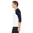 thumbnail image 3 of Bella + Canvas Unisex 3/4-Sleeve Baseball T-Shirt, 3 of 3
