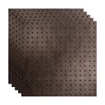 thumbnail image 1 of Fasade Miniquattro Vinyl 2ft x 2ft Lay in Ceiling Panel Smoked Pewter 5 Pack, 1 of 5