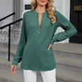 thumbnail image 4 of RXIRUCGD Mode Décontractée pour Femmes Sweat-Shirt à Manches Longues Col en V Confortable, Vert, Taille: S, 4 of 9