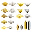 thumbnail image 1 of Abbracc 20Pcs Ball Heart Cylinder Shaped Jewelry Clasp Connector Connecting for, 1 of 9