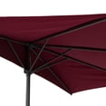 thumbnail image 2 of CorLiving Versa 8.5ft Outdoor Patio Half Umbrella with Steel Frame for Small Spaces, 2 of 9