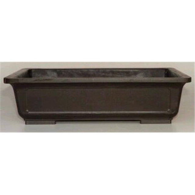 Bonsai Boy e1425 Mica Bonsai Pot, Brown - Rectangle
