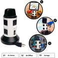 thumbnail image 2 of Bell + Howell Spin Power Station de Charge avec Parafoudre – 4 Prises, 6 Ports USB, Cordon Rétractable de 7 Pieds, Support Téléphone Intégré, 2 of 5
