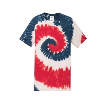 Gravity Threads Mens Tie-Dye Short-Sleeve T-Shirt - US Rainbow - 2X-Large