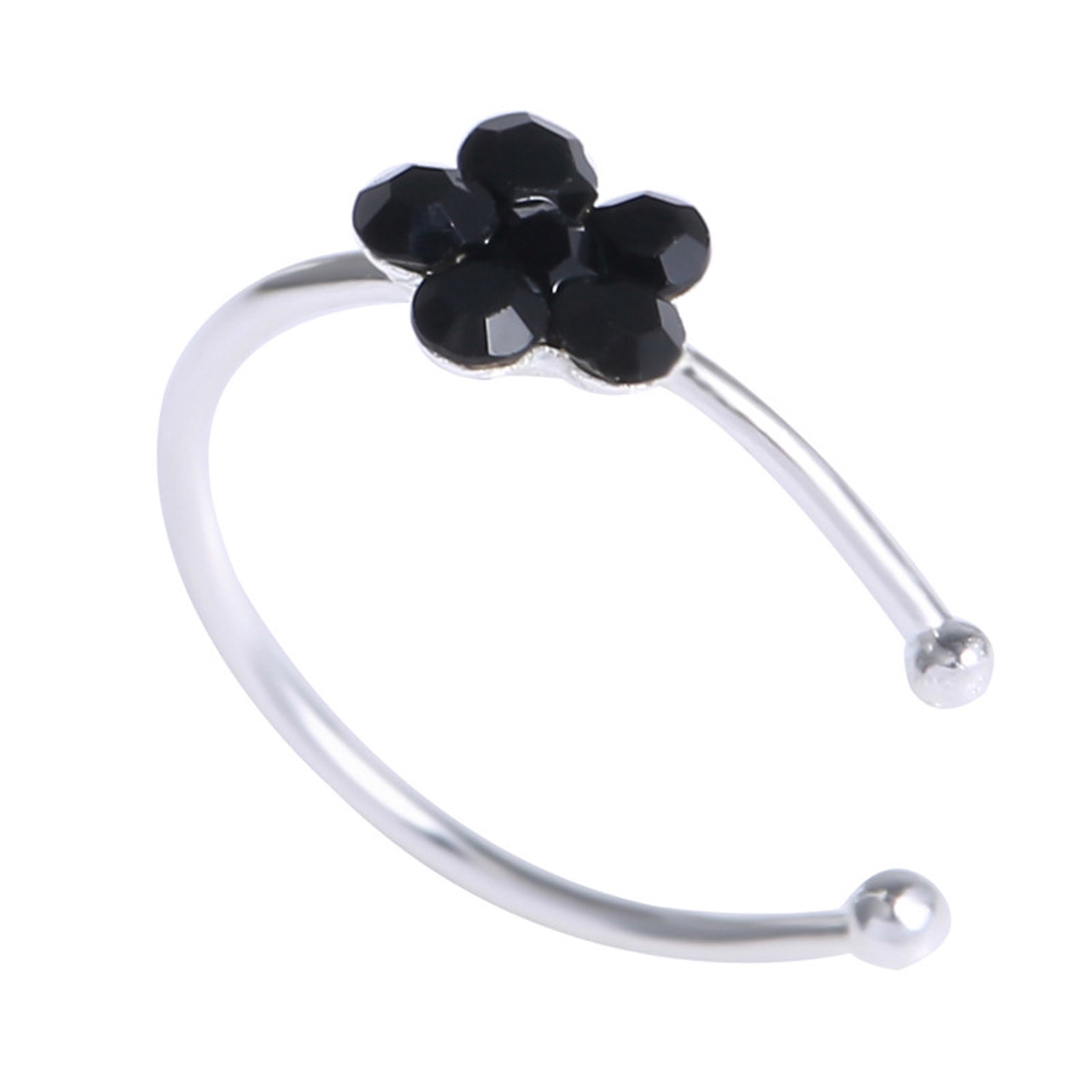 Copper Fittings Silver-plated Piercing Jewelry C-shaped False Nose Ring