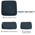 thumbnail image 4 of Outsunny 14Pcs Outdoor Cushion Covers, Dark Blue, 4 of 10