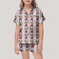 thumbnail image 2 of WEAIXIMIUNG Pajamas For Children Shirt And Pant Matching Set Sleepwear Set With Pockets For Christmas 10-11 Years, 2 of 4