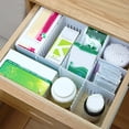 thumbnail image 1 of Dividers 5Pcs DIY Plastic Drawer Organizer Adjustable Drawer Dividers Separators 50x11cm, 1 of 8