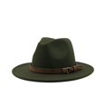 thumbnail image 1 of QualitChoice Woman Fedoras Hat Cap Female Comfortable Breathable Solid Color Winter Caps Green 56-58cm, 1 of 6