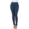 thumbnail image 2 of WTXUE Jeans Colorés Taille Haute Extensibles pour Femmes Bleu, 2 of 6