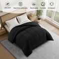 thumbnail image 4 of Swift Home High-Filled Down Alternative Comforter, Ultra Soft All Season Hypoallergenic Bedding, Twin, Black, 4 of 8