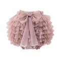 thumbnail image 1 of Robes Filles Tutu Été Pompon Couleur Unie Jupe Fesses Robe Fille Beige 12-18, 1 of 4