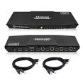 thumbnail image 2 of TESmart 4-Port HDMI KVM Switch with 2 Pcs 5ft KVM Cables 3840x2160@60Hz 4:4:4 UHD Supports L/R Audio Output and USB 2.0 Device Control, 2 of 2