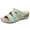 Green, variant on Pisexur Women's Wedge Sandals with Arch Support, Embroidered Fish Mouth Comfort Platforms Slippers for Women Indoor And Outdoor Summer Casual Walking Shoes Dressy Footwear