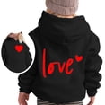 thumbnail image 1 of FAOWME Sweat à Capuche à Manches Longues pour Enfants Imprimé Lettre Léger Noir 9-10 Ans, 1 of 6
