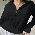 thumbnail image 3 of Sweat-shirts Col Revers pour Femmes dans des Couleurs Unies avec un Style Vintage, 3 of 5