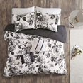thumbnail image 4 of Intelligent Design Dorsey Floral Print Comforter Set Black/White Twin/Twin XL, 4 of 4