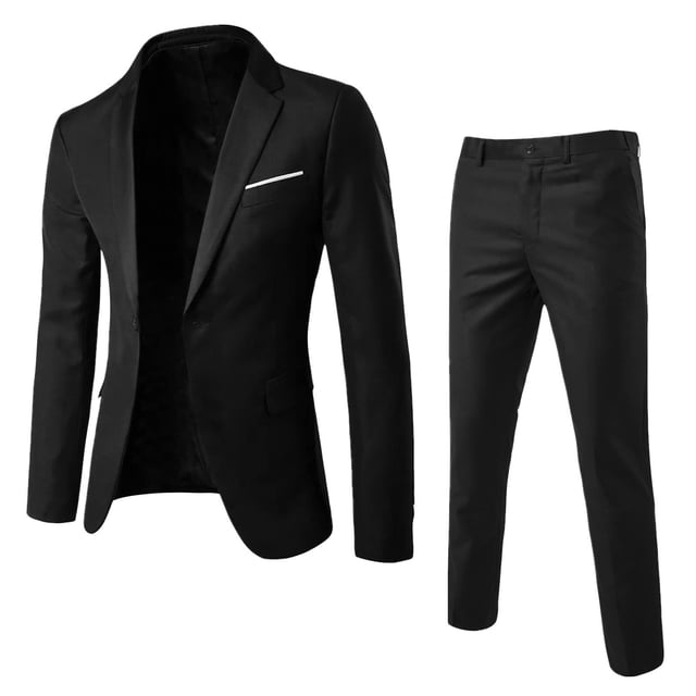 Kcodviy Pants Slim Party 2 Haptic Suit Piece Men’S Vest R Night for Men Business Wedding Suit Pastor Suits Men's Coats