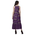 thumbnail image 4 of Moomaya Robe Longue Imprimée pour Femmes, Fente avant, Aguichant, Sans Manches, en Rayonne, Robe de Mariage, 4 of 4