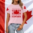 thumbnail image 2 of Fgnfyis T-Shirts Graphiques pour Femmes pour l'Été, Tenue Décontractée, Confortable, Manches Courtes, Col Rond, Tee avec Imprimé Patriotique de la Fête du Canada, T-Shirts pour Femmes, Rose, M, 2 of 4