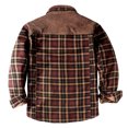 thumbnail image 3 of Men's Winter Jacket Jacket Plaid Plus Velvet Plus Size Winter Windproof And Warm Hooded Pure Cotton, 3 of 9
