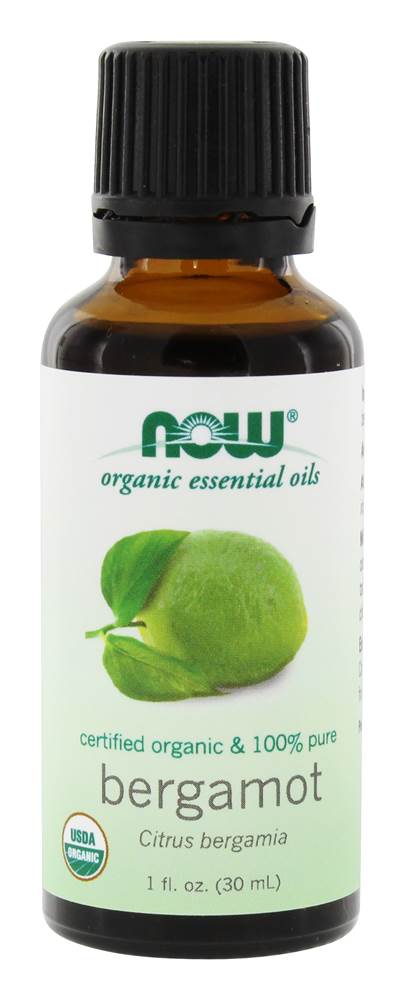 NOW Foods - 100% Pure & Organic Essential Oil Bergamot - 1 fl. oz.