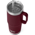 thumbnail image 1 of YETI Rambler Tasse en Paille 25 oz, Isolée sous Vide, Acier Inoxydable, Rouge Vigne Sauvage, 1 of 8