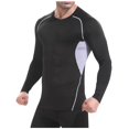 thumbnail image 2 of asjyhkr Mens Compression Shirts Long Sleeve Workout Athletic Running T Shirts Summer Quick Drying Performance Tops for Sports, 2 of 4