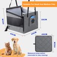 thumbnail image 3 of TFixol Portable Car Dog Hammock with Mesh Windows, Foldable Pet Seat Protector for Rear Seats, Breathable & Secure Design, Black, 3 of 7