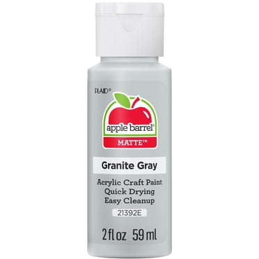Apple Barrel Colors Matte Acrylic Craft Paint, 2 fl. oz., Granite Gray