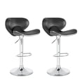 thumbnail image 1 of CorLiving Marcus Curved Form Fitting Upholstered Adjustable Height Indoor Barstools - Set of 2, 1 of 9