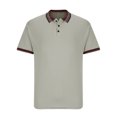 thumbnail image 4 of Haut pour Hommes à Col Rabattu à Boutons, Manches Courtes, Rayé, Haut de Sport, Chemise, 4 of 6