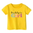 thumbnail image 4 of Pyjama Décontracté pour Enfants Motif Lettre Imprimé Multicolore Col Rond Manches Courtes Grandes Filles Soutien-Gorge Intégré Camisoles Manches Courtes Chemises Filles Manches Longues Chemise de Pâques Filles Filles Athlétiques, 4 of 4